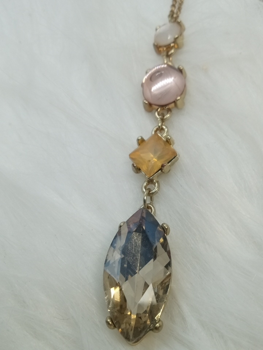 LOFT: 4 STONE DANGLE NECKLACE - Picture 7 of 9